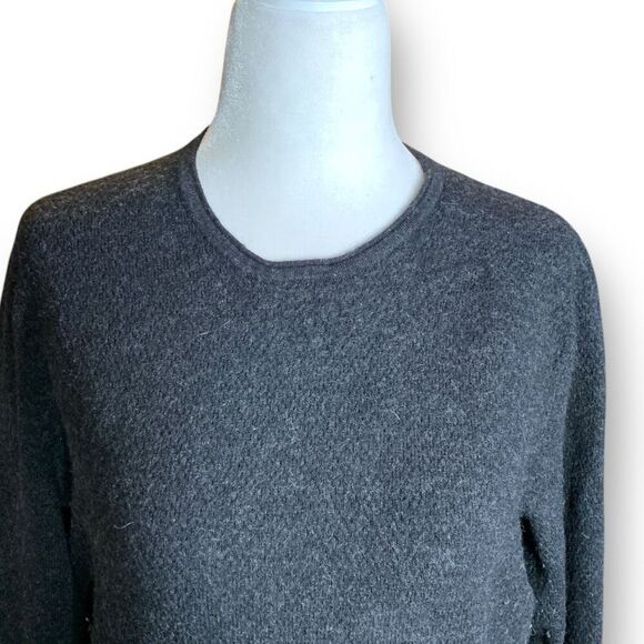 Rag & Bone Dark Charcoal Gray Wool Blend Neutral Knit Pullover Crewneck Sweater - Picture 2 of 10